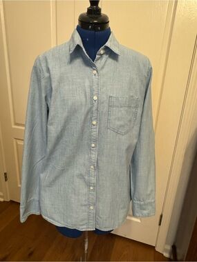 J. Crew Light Blue Denim-Style Button-Down Shirt